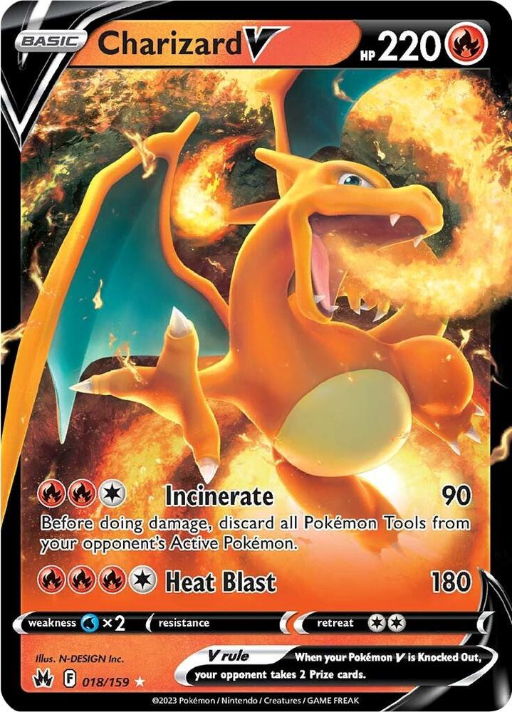 Charizard V Pokemon card.