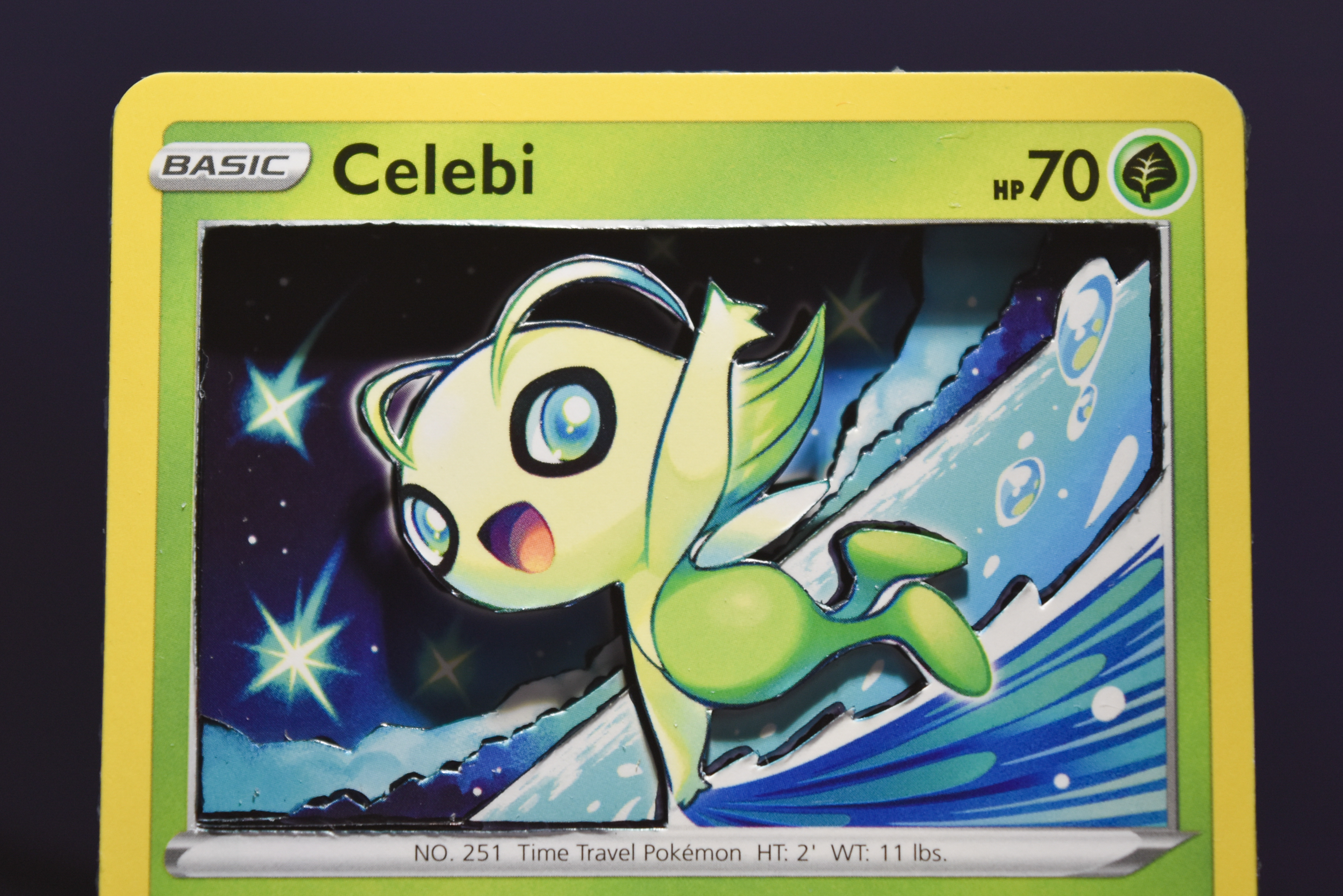 A 3D Celebi card.