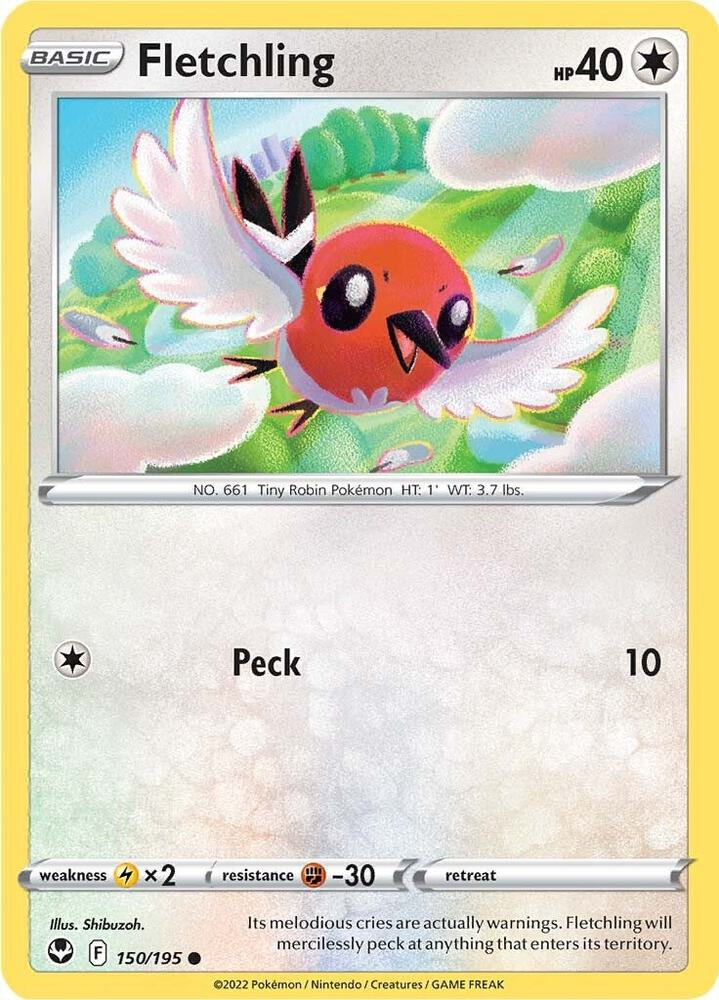 Fletchling Pokemon card.