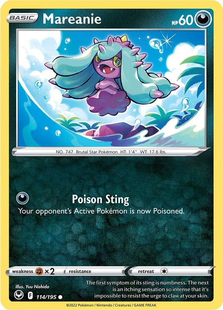 Mareanie Pokemon card.